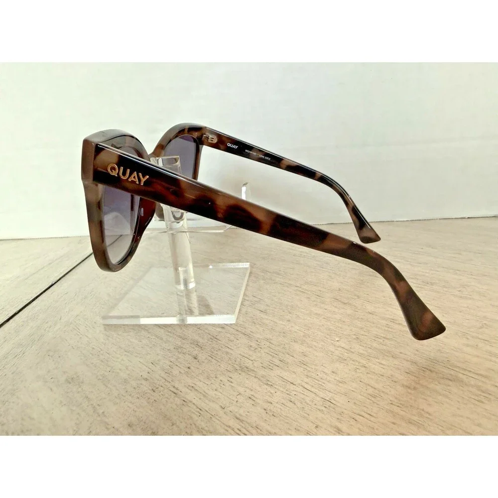New Quay Australia It's My Way Oversized Cat Eye Sunglasses Tortoise Black Fade