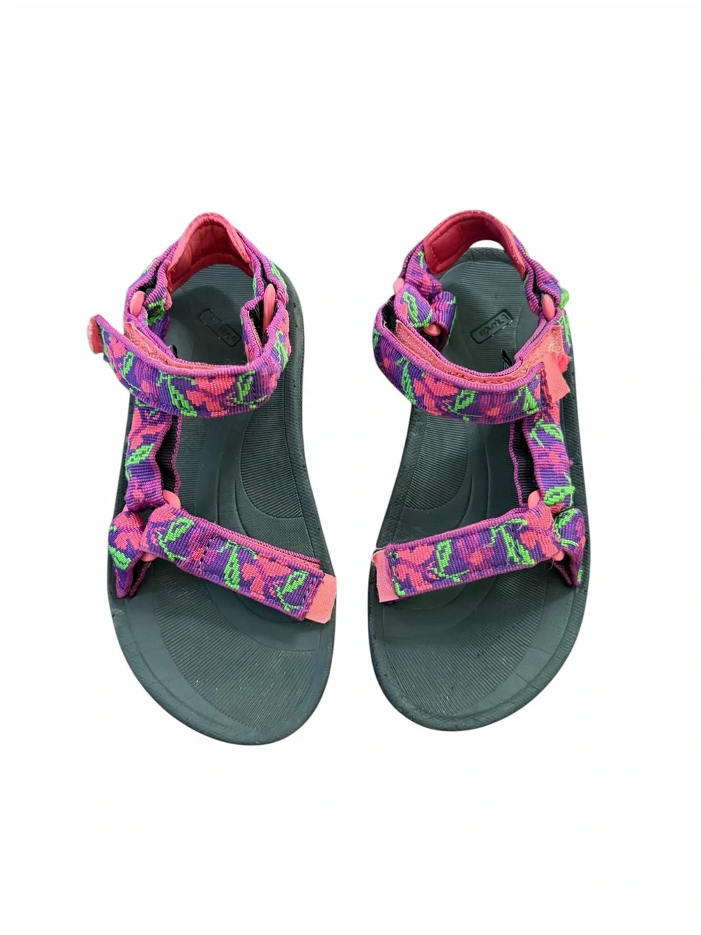 Teva Hurricane XLT 2 Kids Sandals Flower Loom Dark Olive Youth Size 3