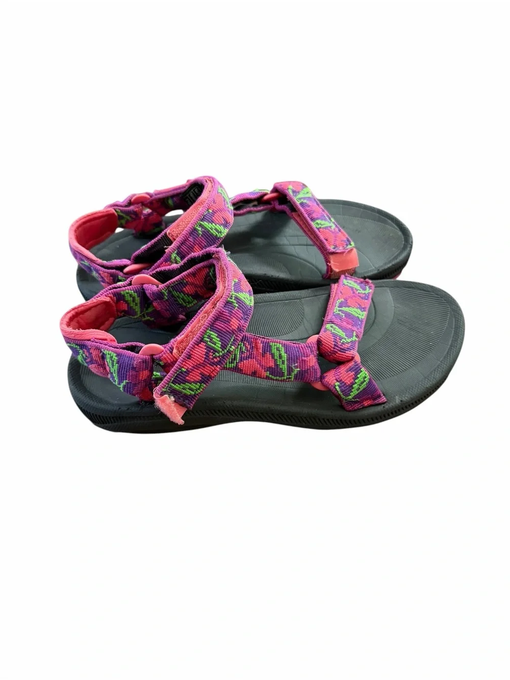 Teva Hurricane XLT 2 Kids Sandals Flower Loom Dark Olive Youth Size 3