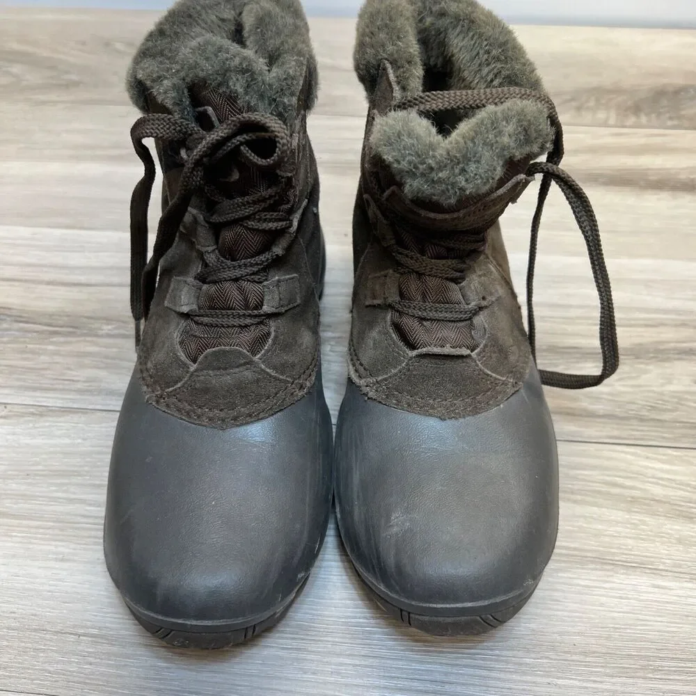 Columbia Sierra Summette Shorty Winter Boot Women's Size 8.5 Brown Suede 200Gram