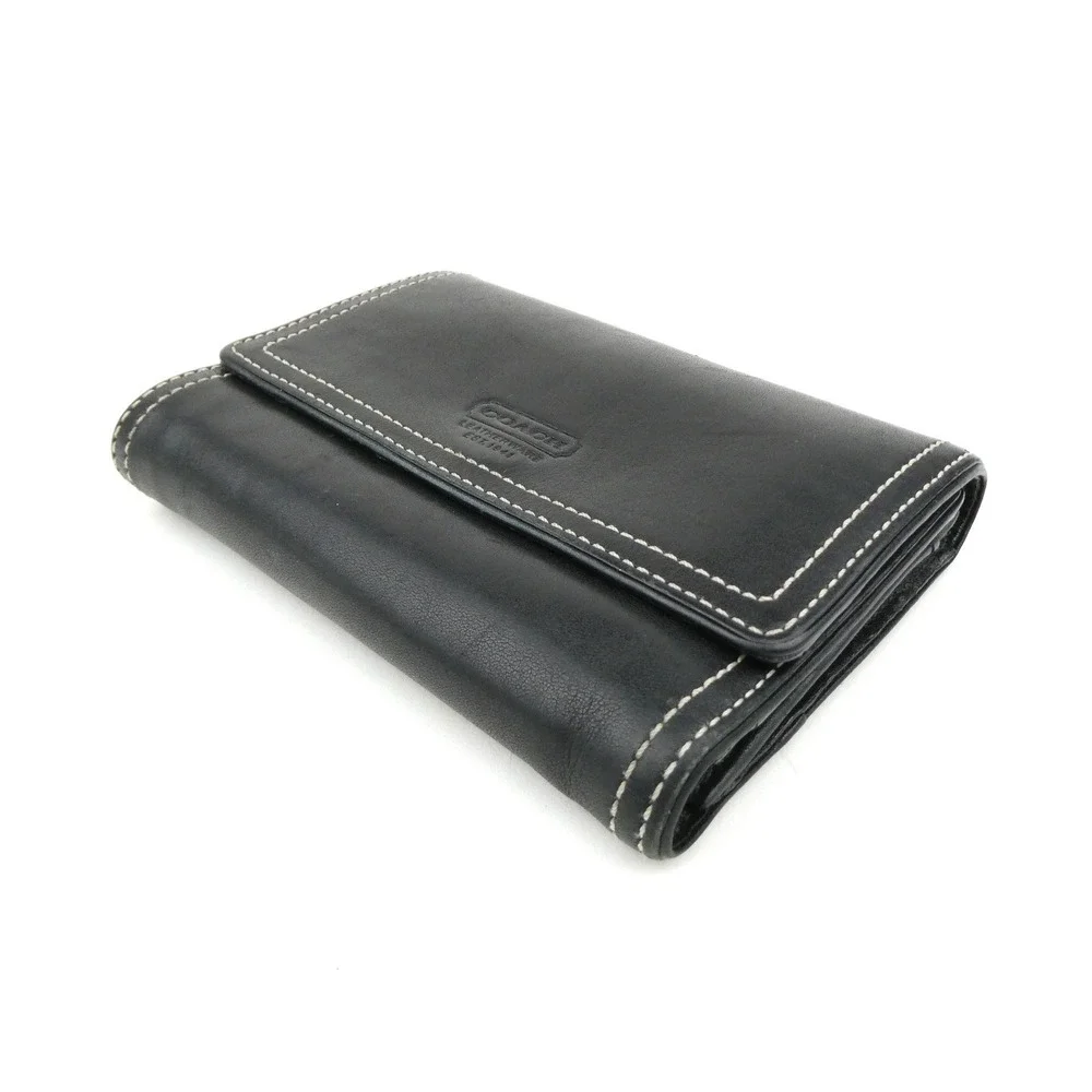 Coach black leather