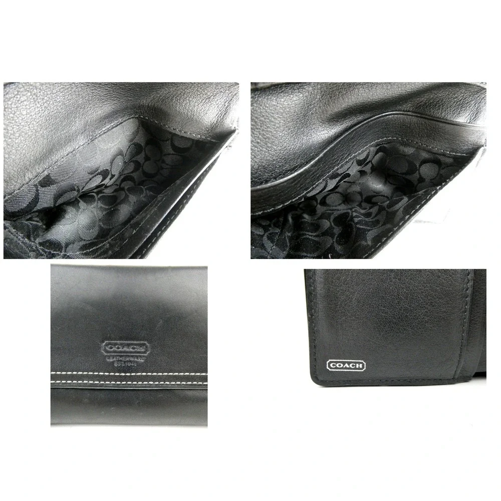 Coach black leather