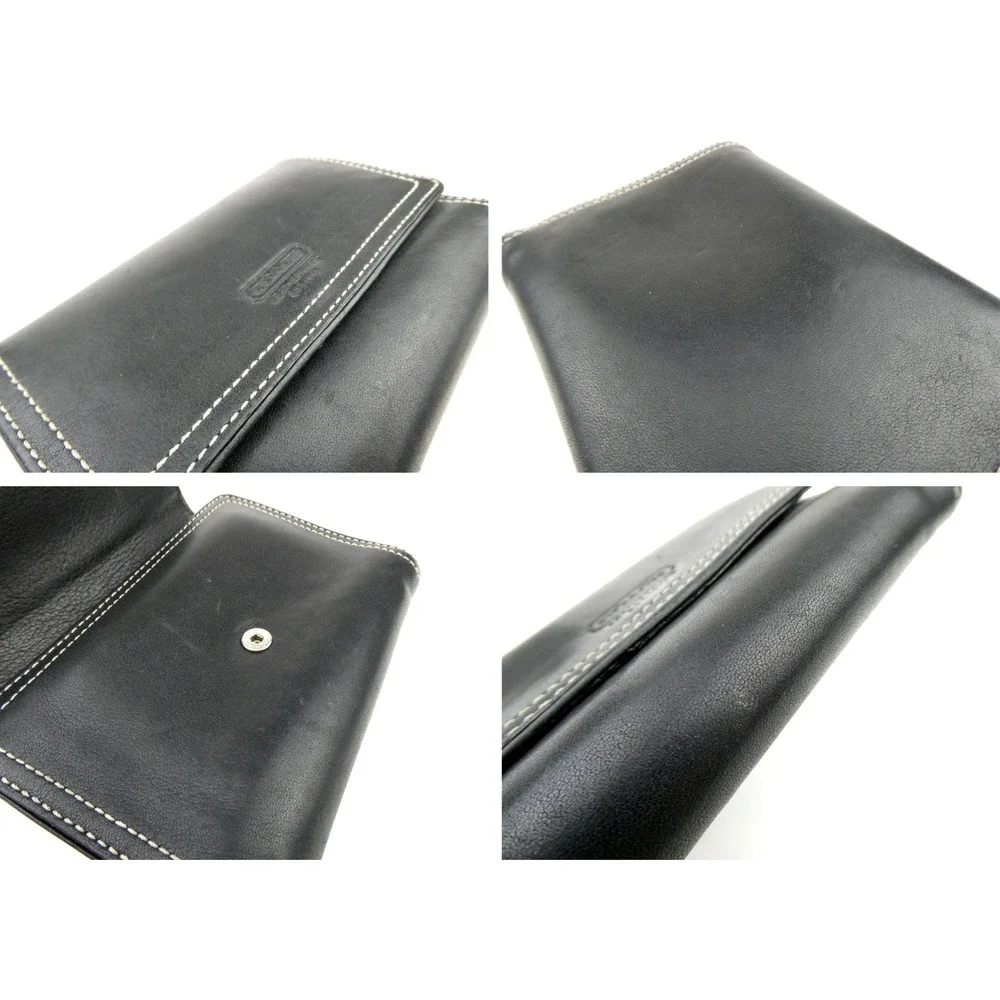 Coach black leather