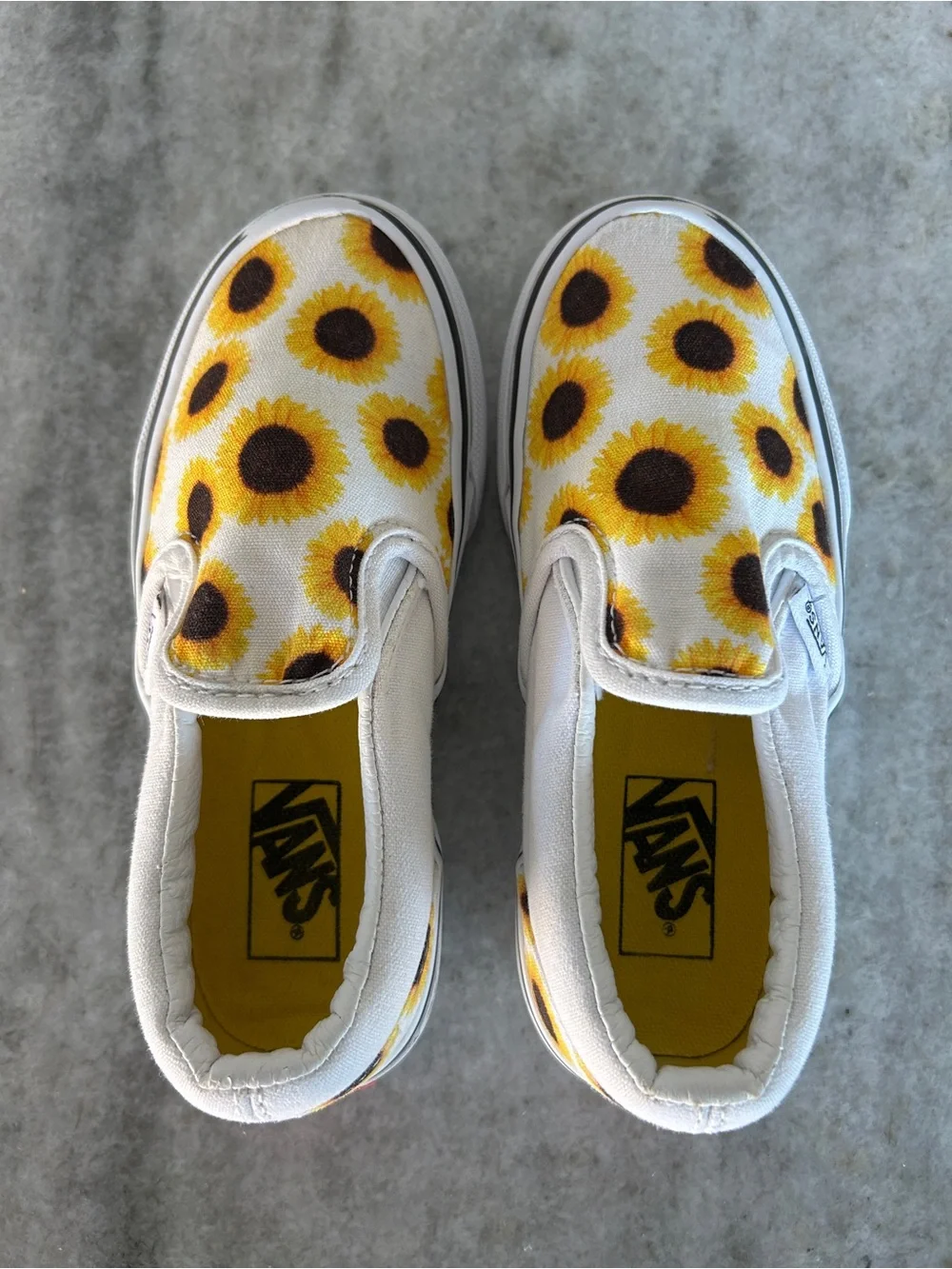 Vans Sunflower Slip-ons Kids Size 11