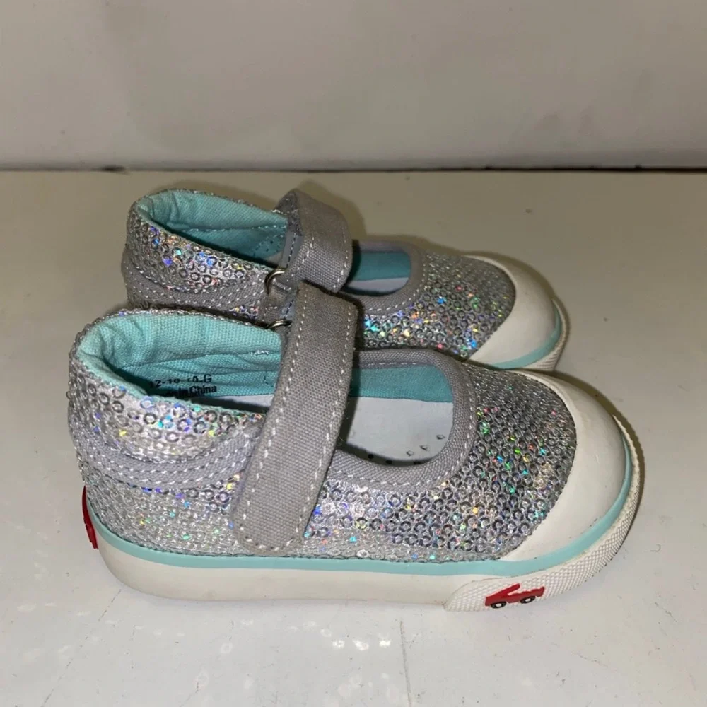 See Kai Run, Marie Sneakers for Kids, Silver Sequins, Toddler 5