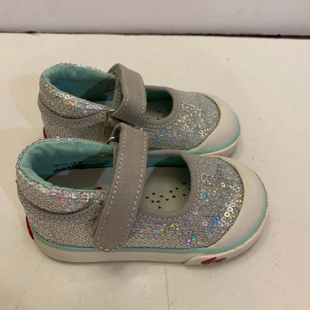 See Kai Run, Marie Sneakers for Kids, Silver Sequins, Toddler 5