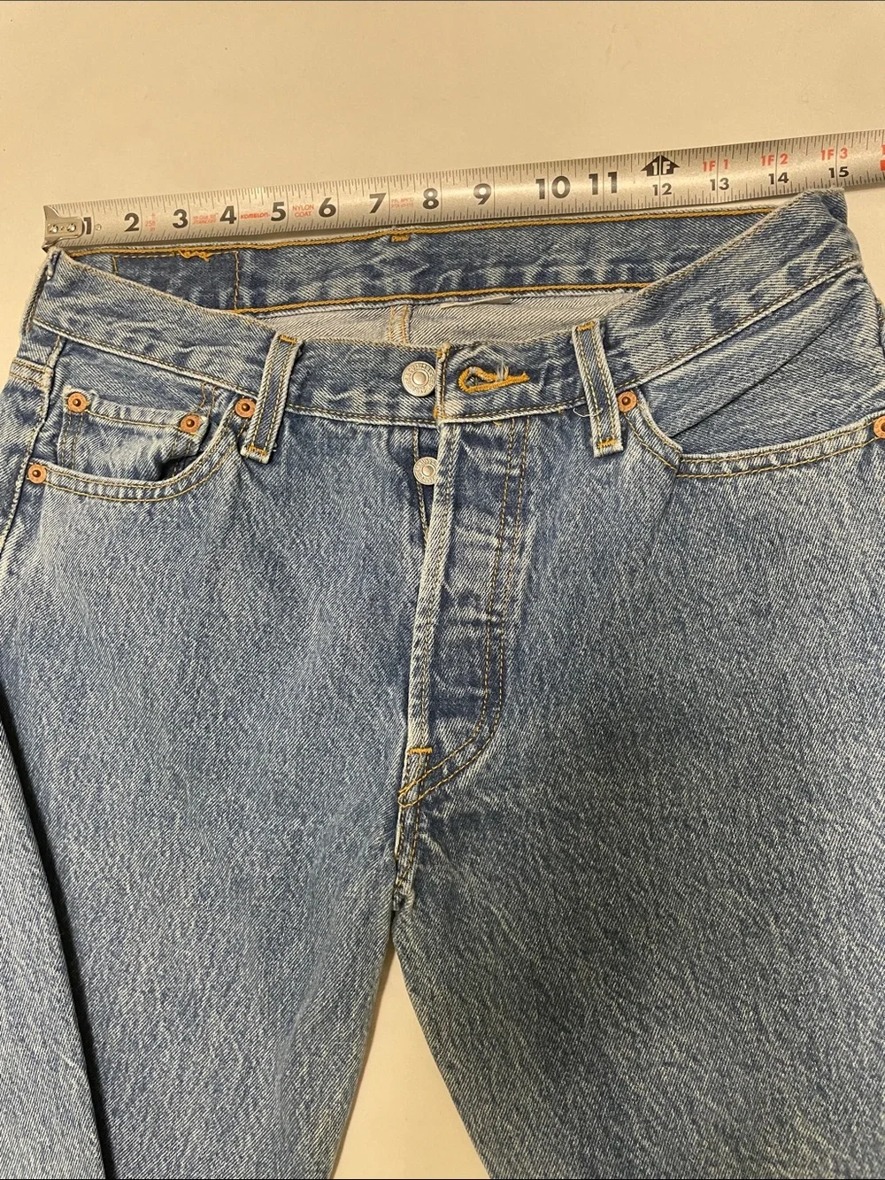 Men’s EUC 501 LEVI’S Sz 30/32 Original Riveted Jeans Blu Denim Wash 2 Horse Logo