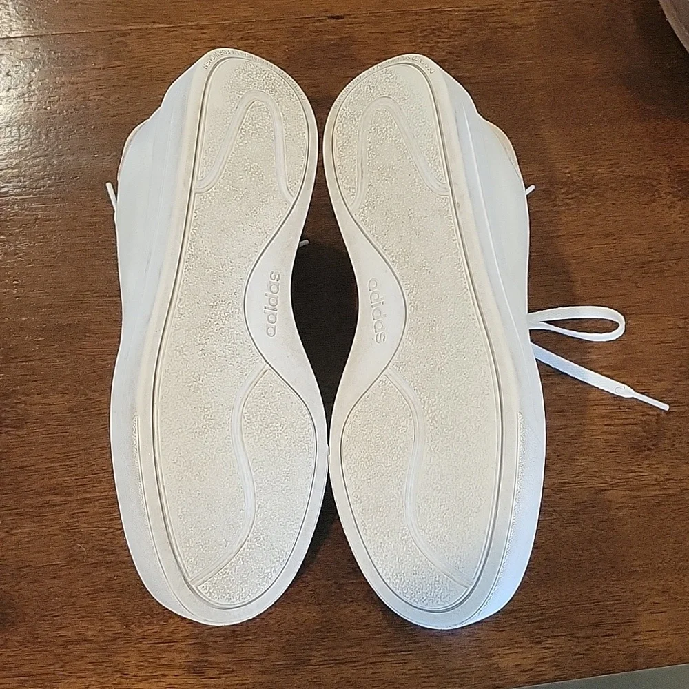 Adidas Court Platform Sneakers 9 1/2 M  WHITE/CREAM
