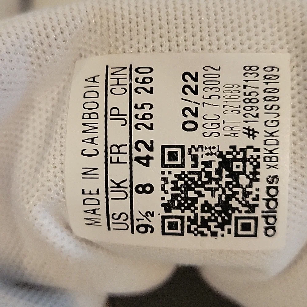 Adidas Court Platform Sneakers 9 1/2 M  WHITE/CREAM