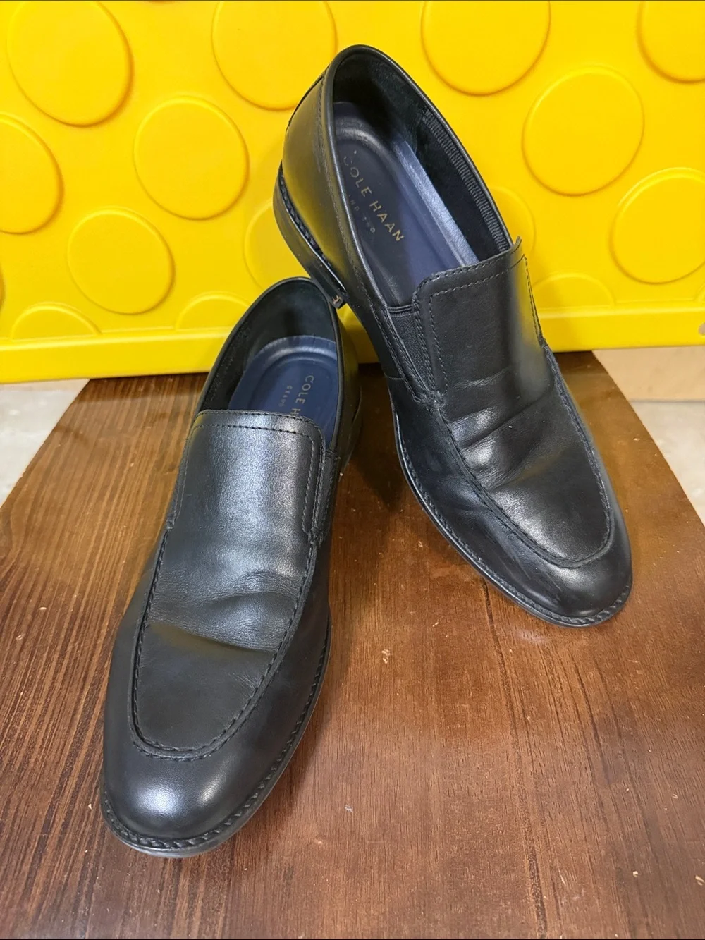 Cole Haan Black Leather Slip-On Loafers — Men’s Dress Casual Size 11