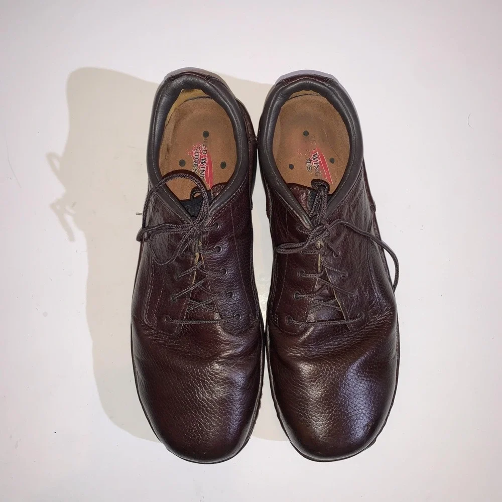 Red Wing 6704 Shoes Mens 12 Brown Leather Aluminum Toe Lace Up Work Comfort