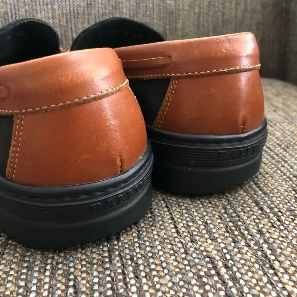 Bally 2 Tone Penny Loafers Mens Size 7