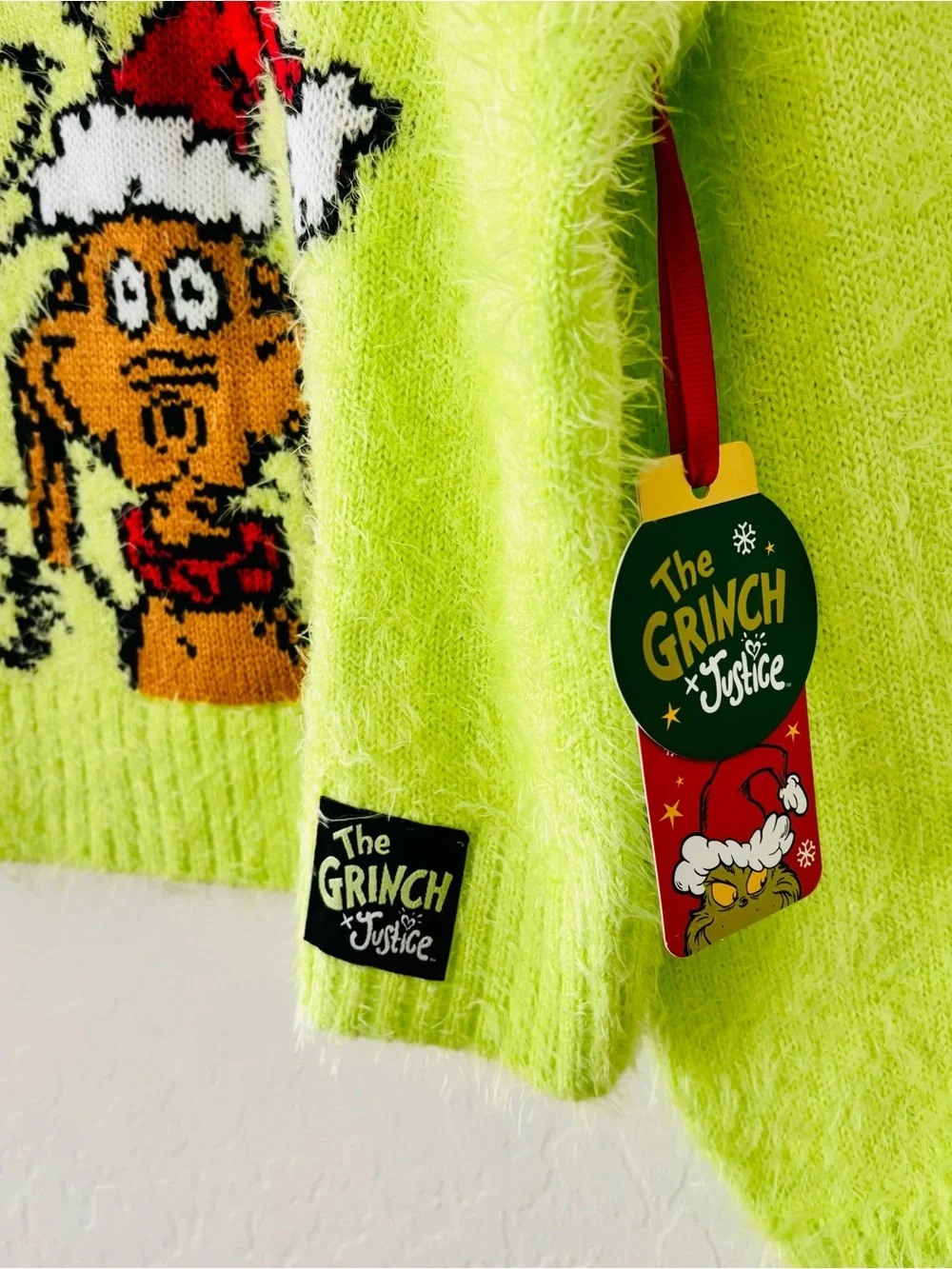 Justice grinch fuzzy