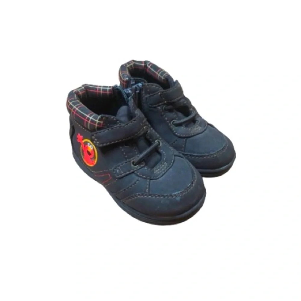 Vintage Sesame Street Toddler Brown & Red Elmo Graphic Sneakers Boys Size 5