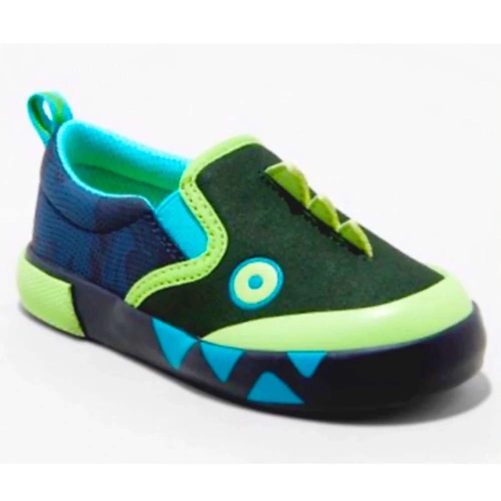 Cat & Jack Xander 3D Alligator Dinosaur Slip On Sneakers Toddler Size 5