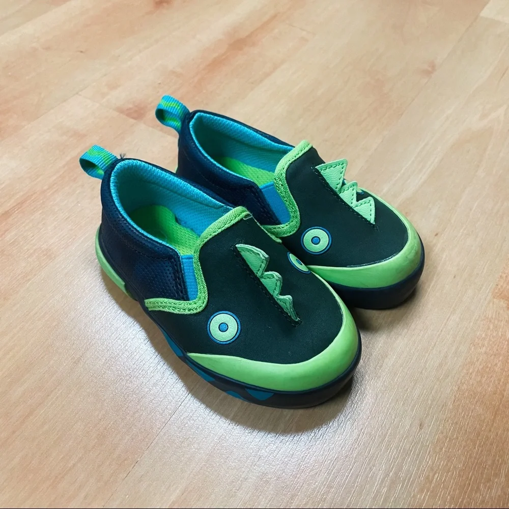 Cat & Jack Xander 3D Alligator Dinosaur Slip On Sneakers Toddler Size 5