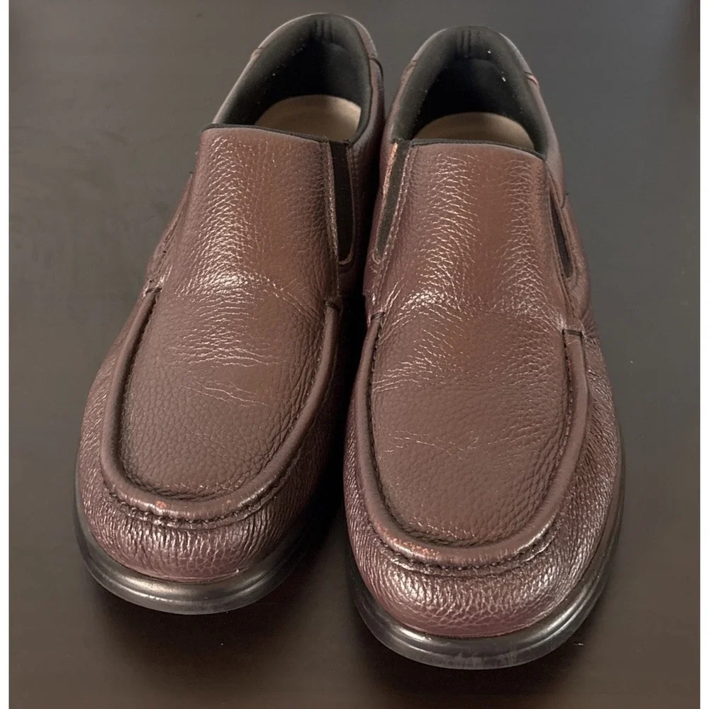 SAS Side Gore Men's Brown Size 13 Leather Slip On Loafer Comfort Walking Shoes