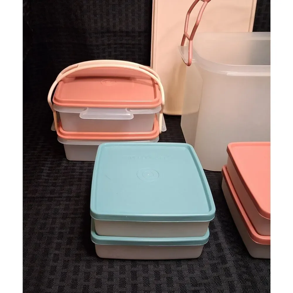 Tupperware Picnic Set 28 Pieces includes 4 Utensil Sets Vintage