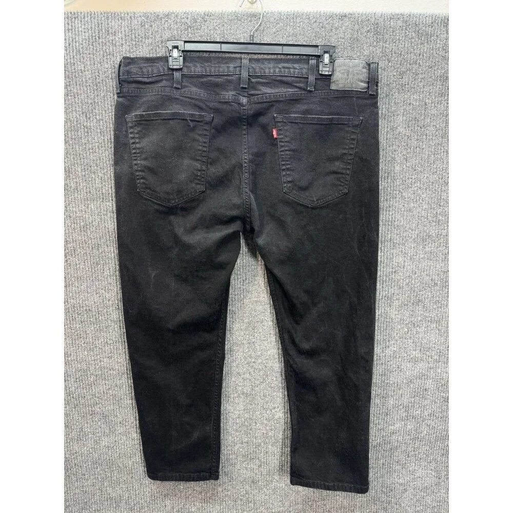 Levis 502 Jeans Men’s 44x30 Fits 44x27 Black Classic Taper Stretch Denim Fade