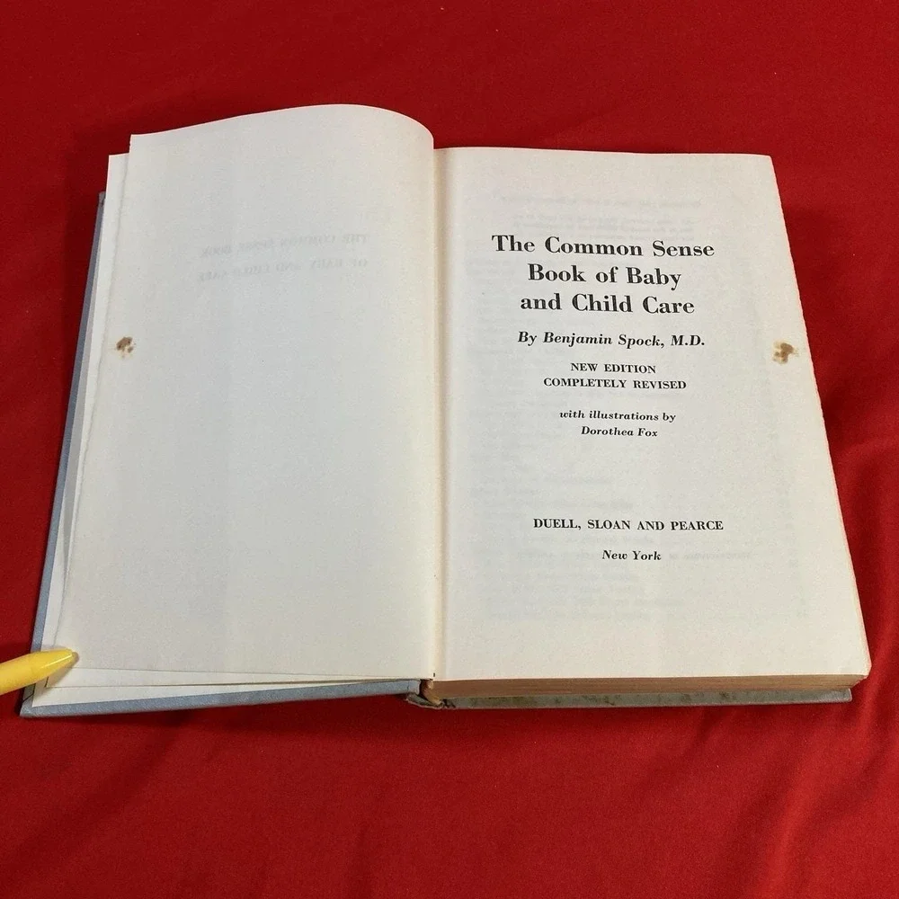 Dr. Benjamin Spock Common Sense Book Baby Care / HC DJ / Revised & Enlarged BCE