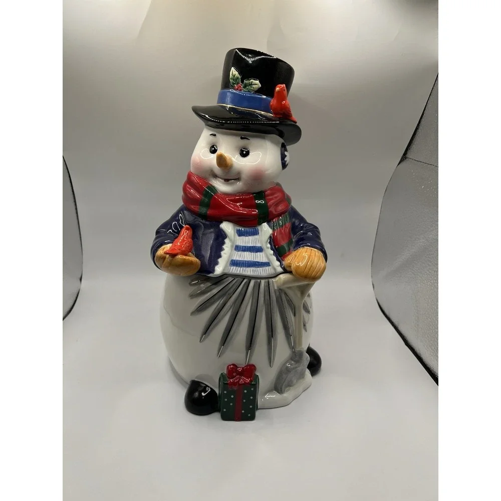 Waterford Holiday Heirlooms Wonderland Walk Snowman Candy Jar w/ Original Box