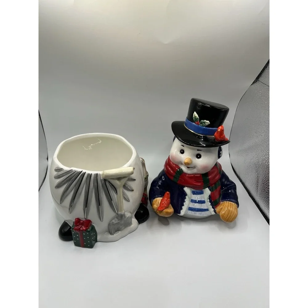 Waterford Holiday Heirlooms Wonderland Walk Snowman Candy Jar w/ Original Box