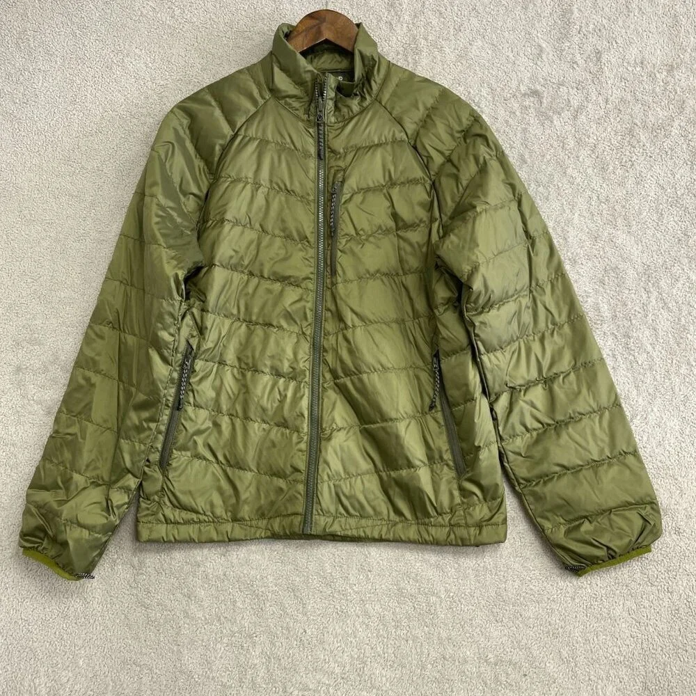 NEW Lands' End Men's S 800 Packable Down Jacket Smokey Olive Lightweight Puffer