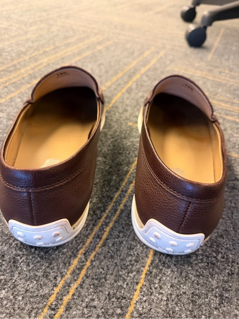 Tods Brown Leather Slip-On Loafers