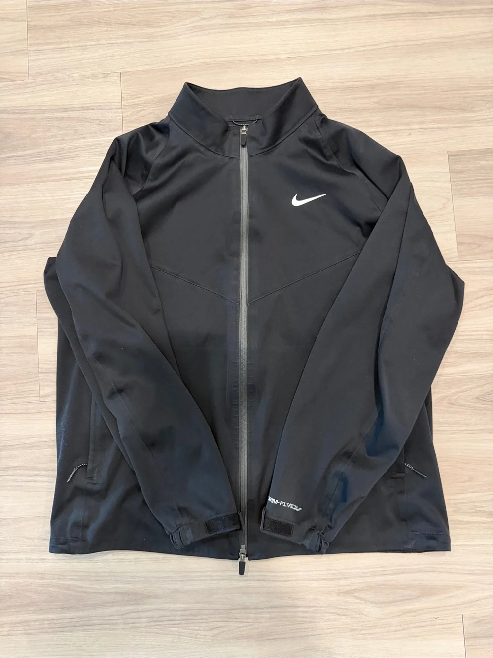 Nike Black Jacket with White Swoosh