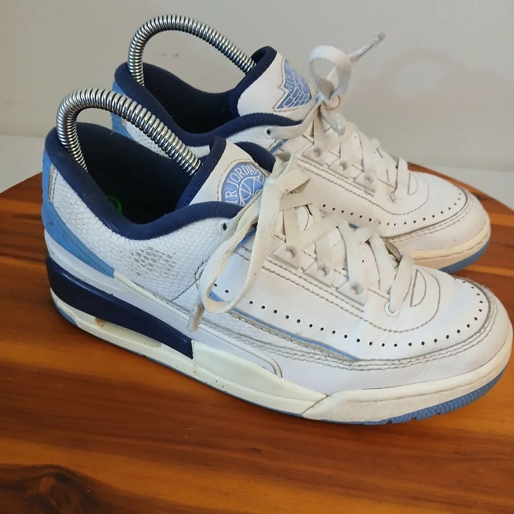 Nike Air Jordan 2/3 UNC Kids 5Y White Blue Shoes Sneakers UNC FD0384-144