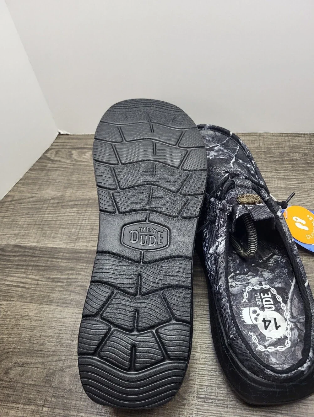 Hey Dude Jelly Roll Limted Edition Wally Comf Slip-On Black Camo Men US 14 New