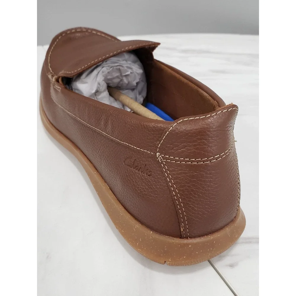 NEW NO BOX - Size 11.5 WIDE CLARKS Men's Flexway Step Light‎ Brown Leather 76954