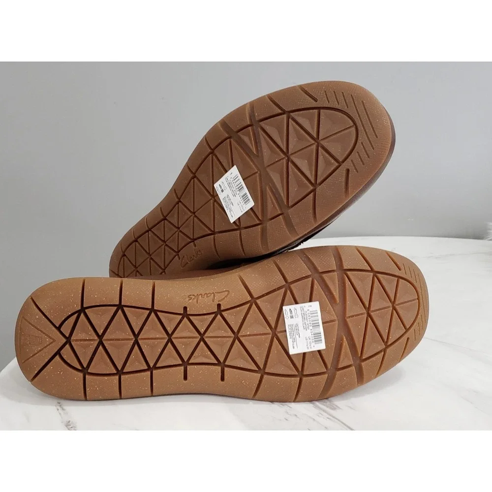 NEW NO BOX - Size 11.5 WIDE CLARKS Men's Flexway Step Light‎ Brown Leather 76954
