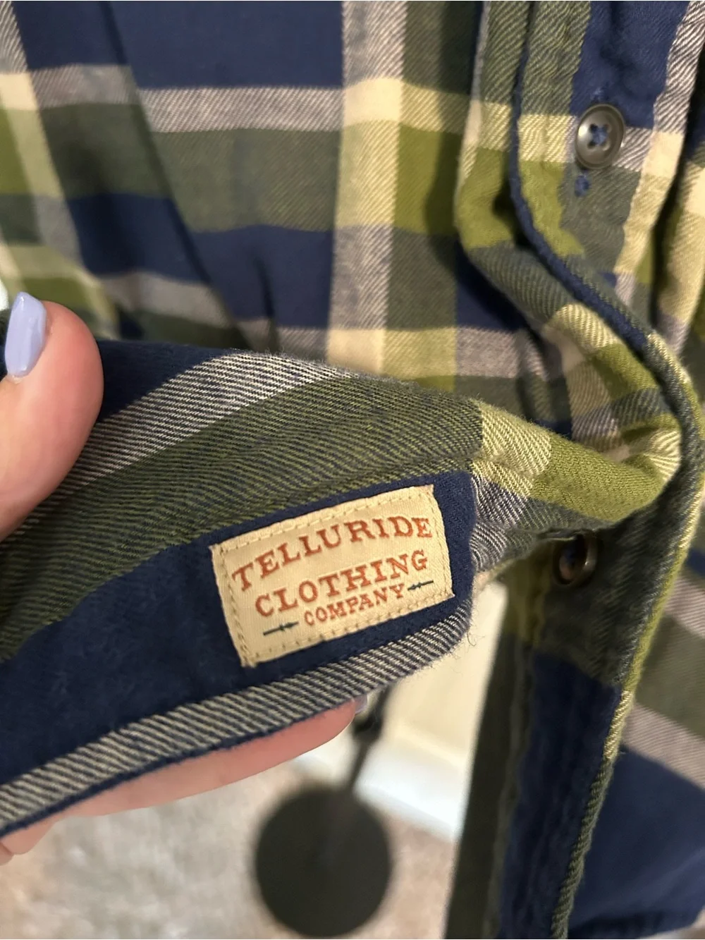 Telluride Clothing Company olive well reversible