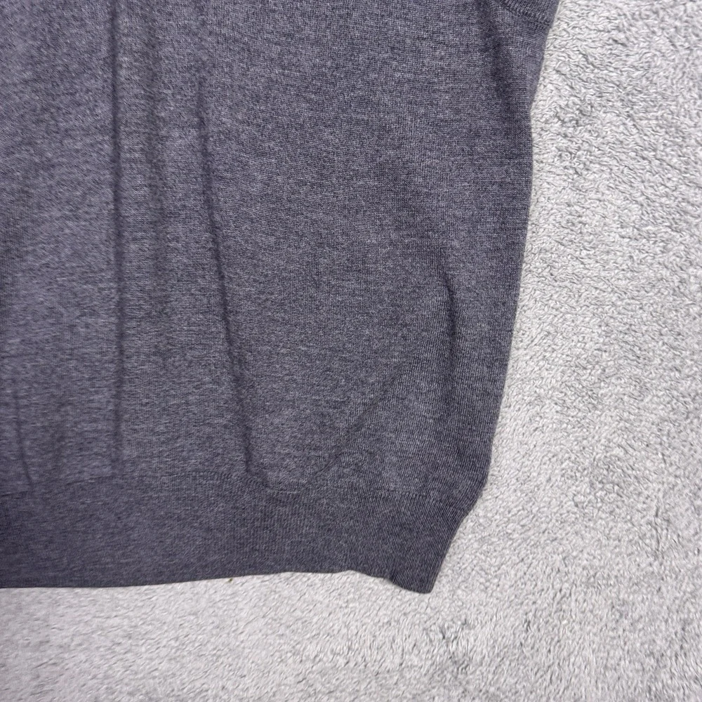Brooks Brothers Sweater Vest Mens L Extra Fine Italian Merino Wool V Neck Jumper