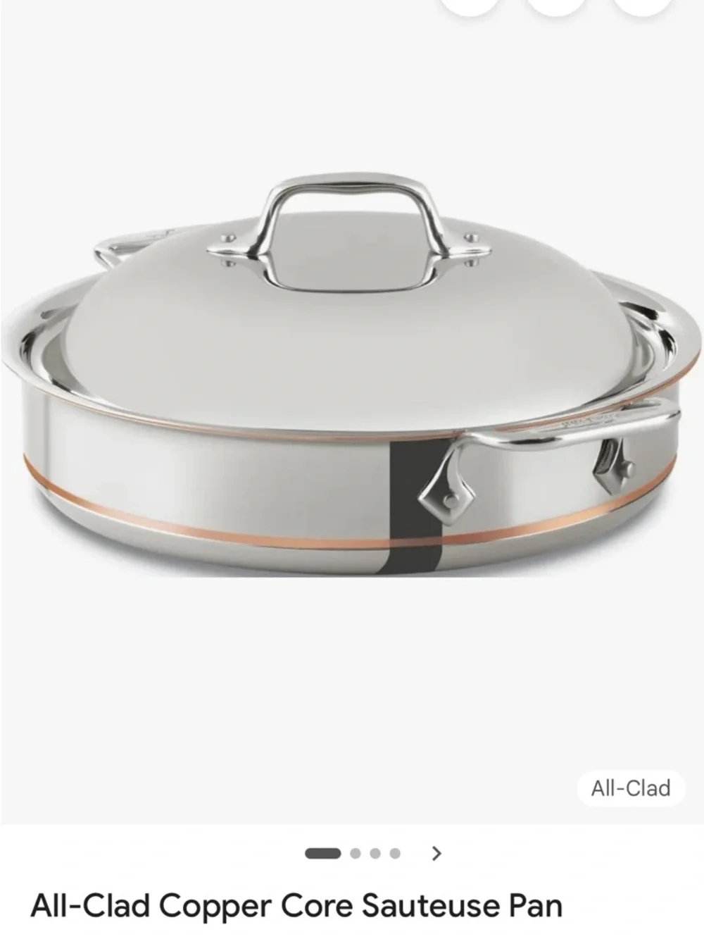 All-Clad Copper Core 3-Qt. Sauté Pan with Lid