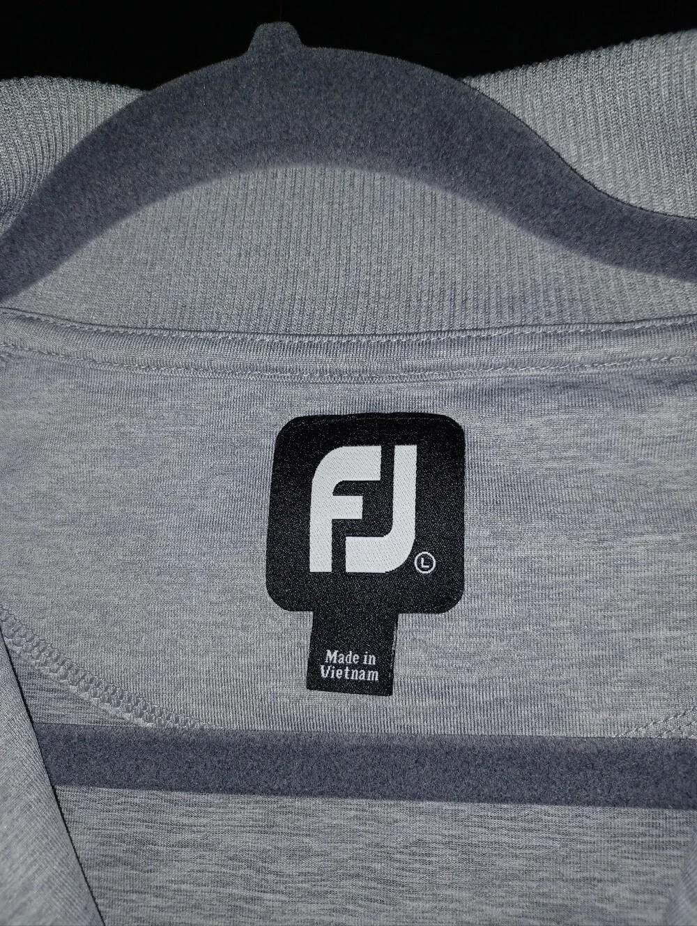 FootJoy 1/4 Zip Pullover Silver Gray Color Size Large Pristine Like New Lg
