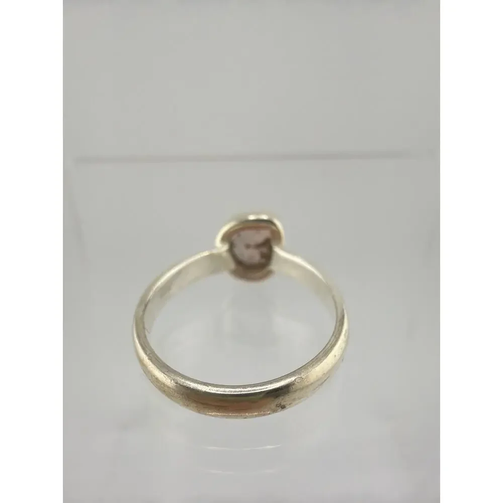 925 Sterling Silver Irregular Rose Cut Tourmaline Ring Size 9
