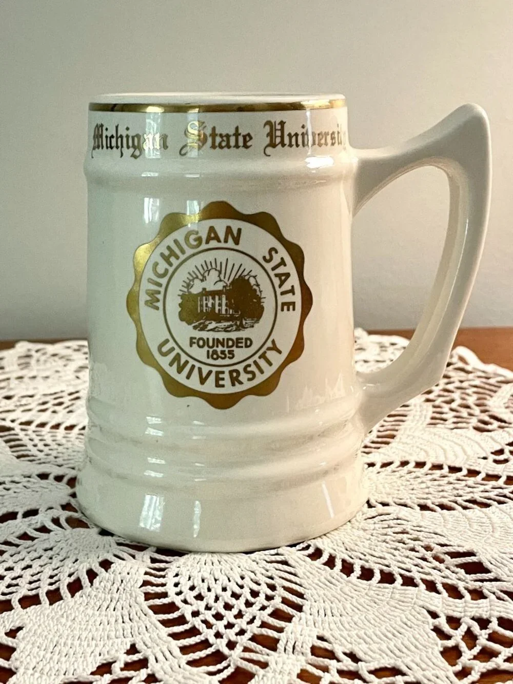 VTG 1970's Michigan State University Beer/Beverage Stein