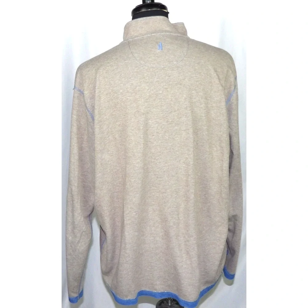 johnnie-O Reversible Light Weight Collared 1/4 Zip Knit Sweater Men's XXL