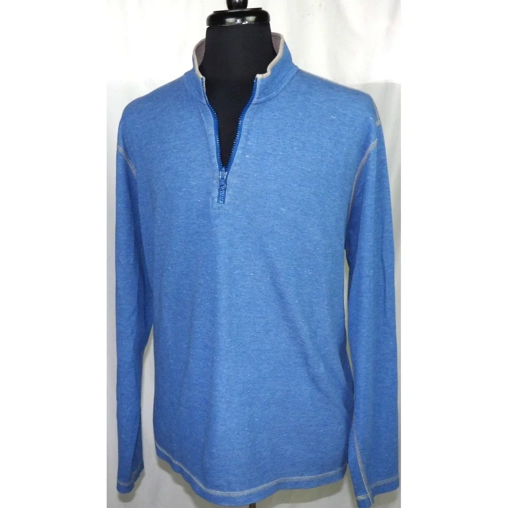 johnnie-O Reversible Light Weight Collared 1/4 Zip Knit Sweater Men's XXL