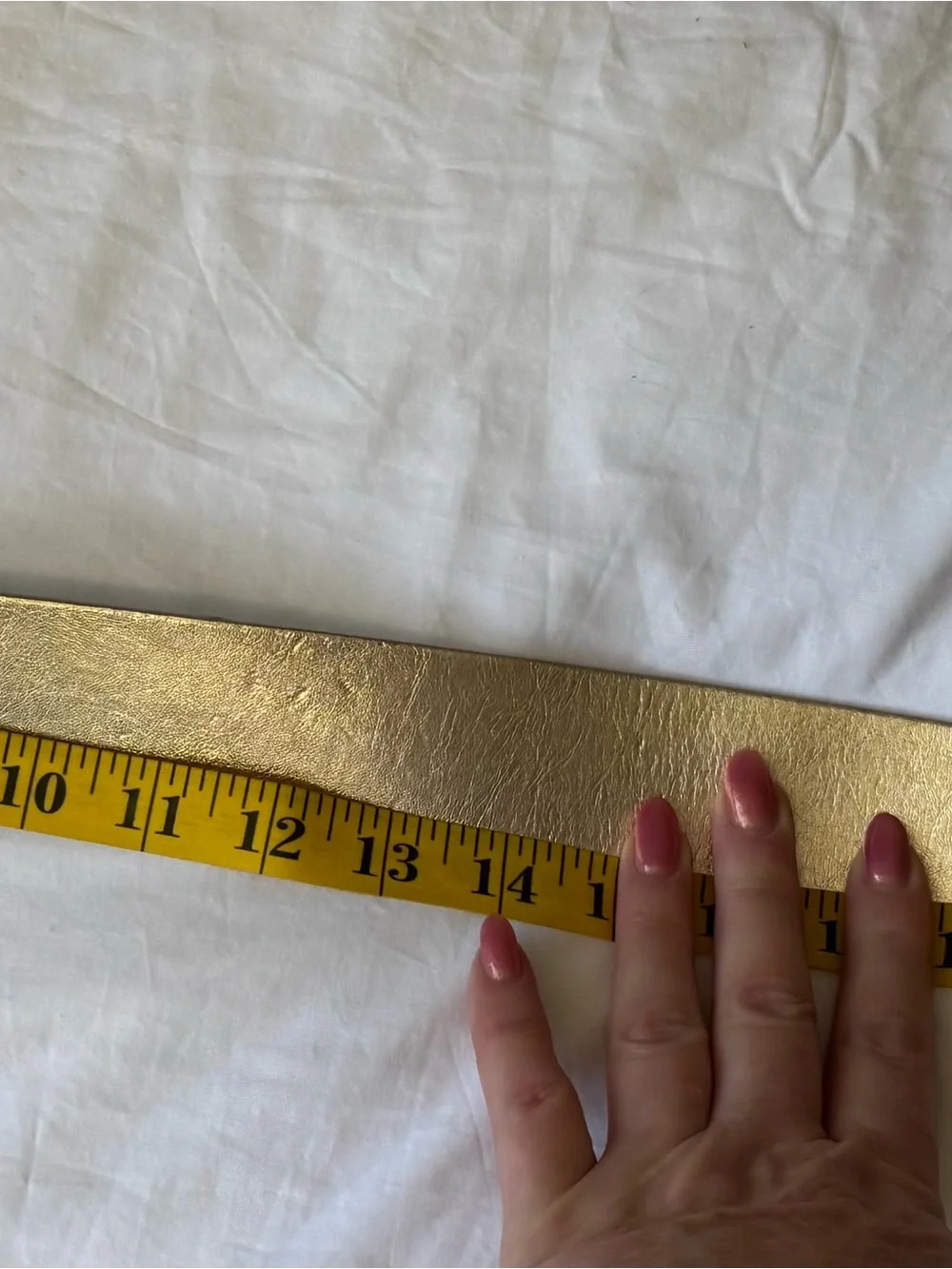 NWT White House Black Market Women's Gold Metallic Fringed Wrap Belt SizeXS/S