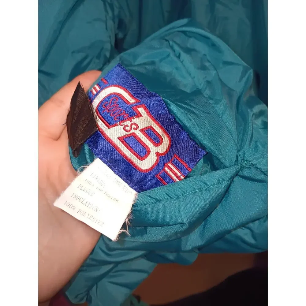 VTG CB Sports Medium Reversible Southwest Stripe Teal Windbreaker Pullover Ski