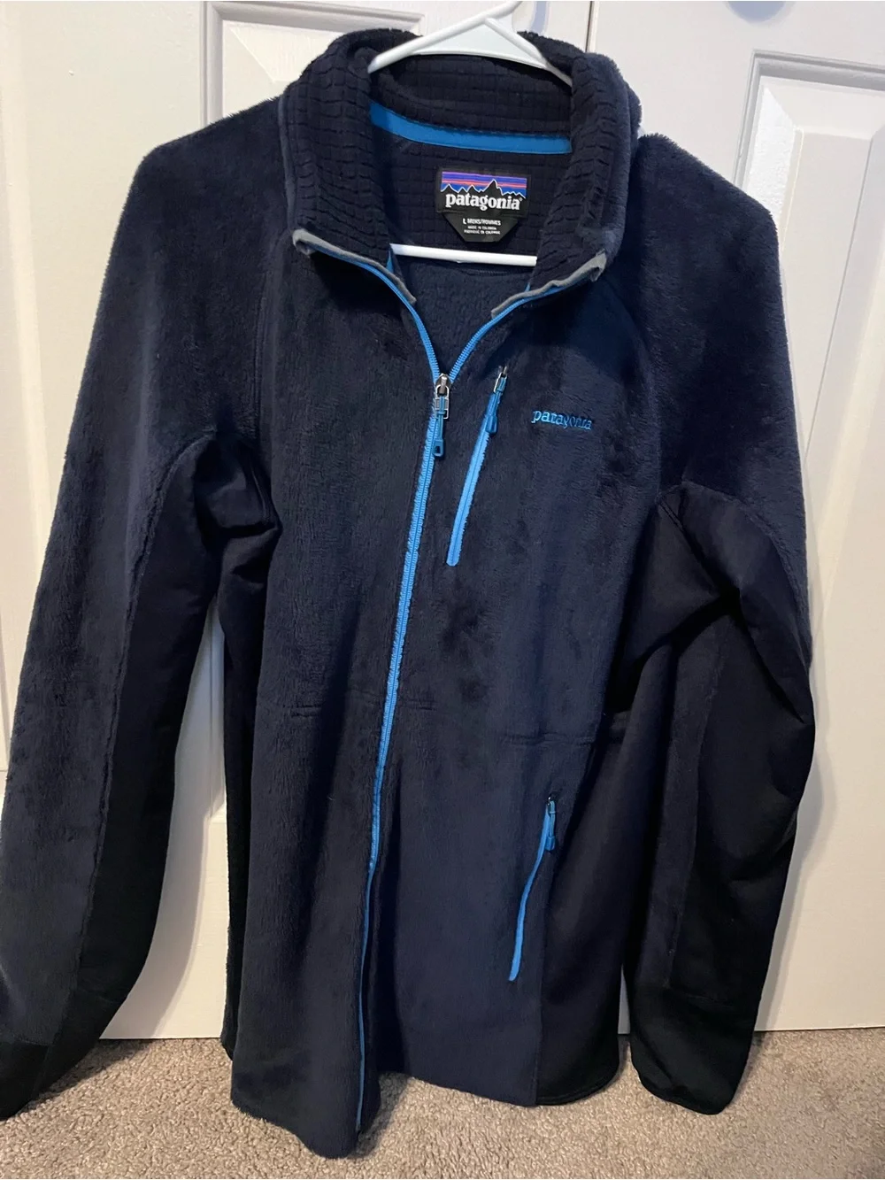 Patagonia Men’s Large Blue R2 Regulator fleece full zip fleece jacket