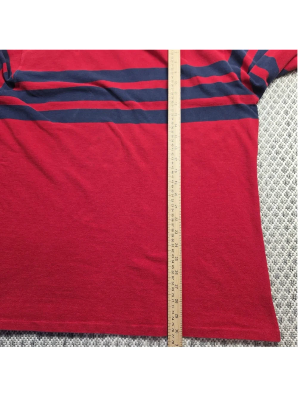 Vintage Polo Ralph Lauren USA Turtleneck Shirt Men’s XL Red Striped Cotton Logo