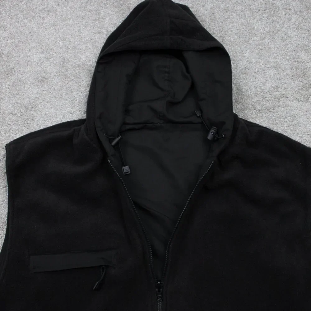 Ice Armor Reversible Vest Jacket Mens 2XL XXL Black Hooded Full Zip Coat‎