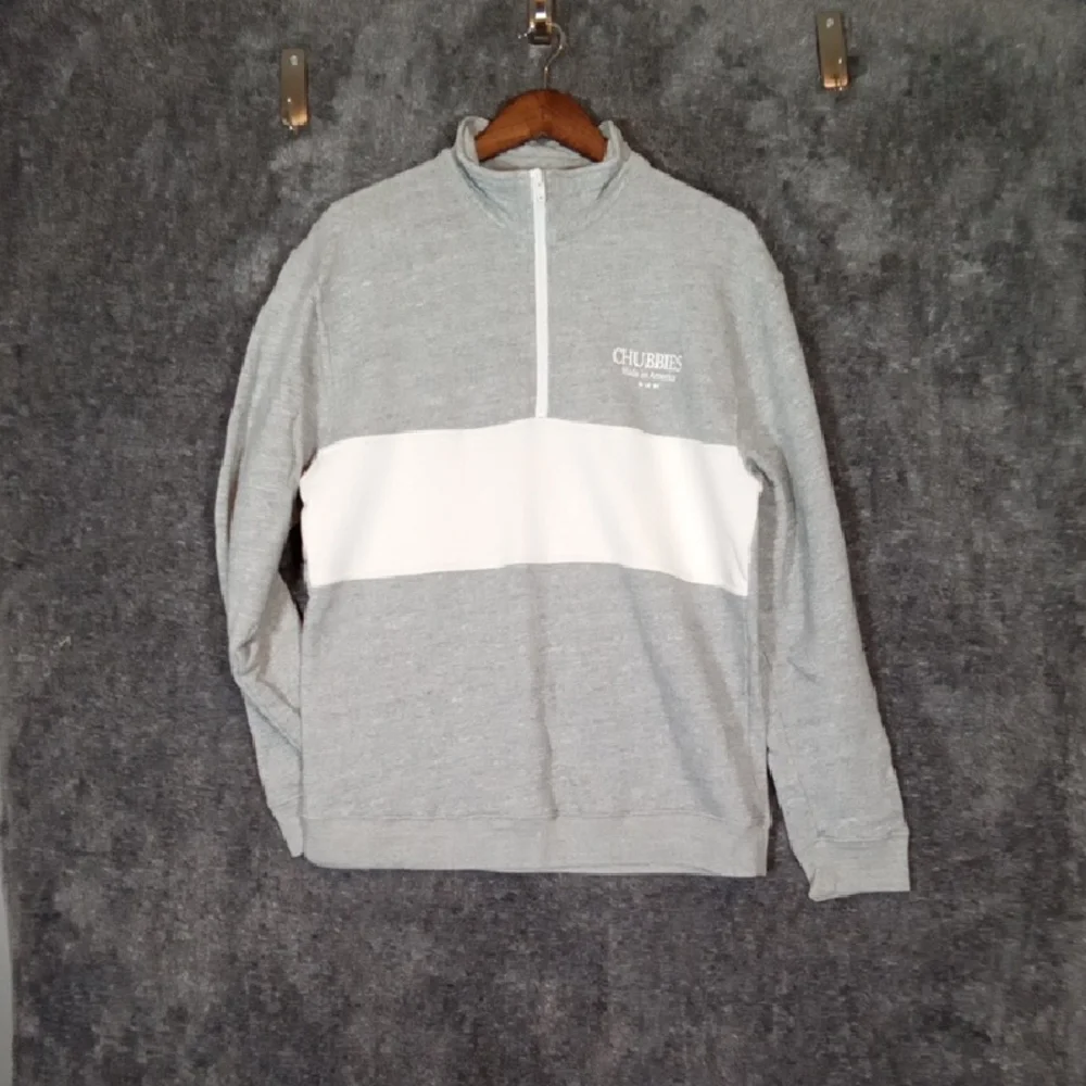 Chubbies Men's Zip-Up Sweater 1/4 Zip Long Sleeve Made In USA SIZE M