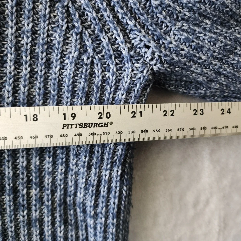 Schott Bros Cardigan Sweater Mens XL Blue Shawl Collar Handcrafted Chunky Knit