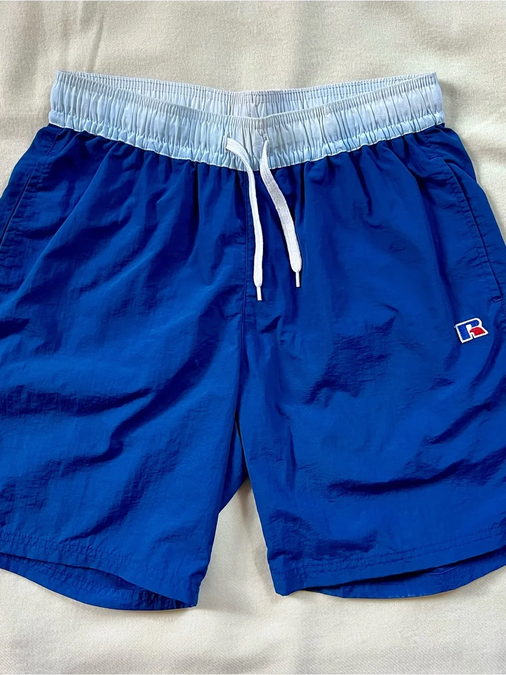 Russell Athletic Nylon Shorts Blue\White Size M