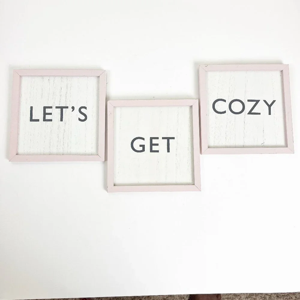 2/$30 Target Lets Get Cozy Wall Hanging 6.5